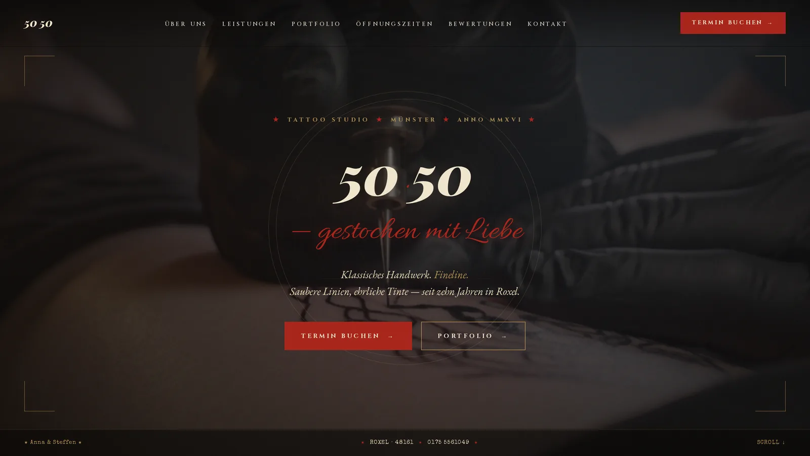 50/50ink — Vorschau der Website