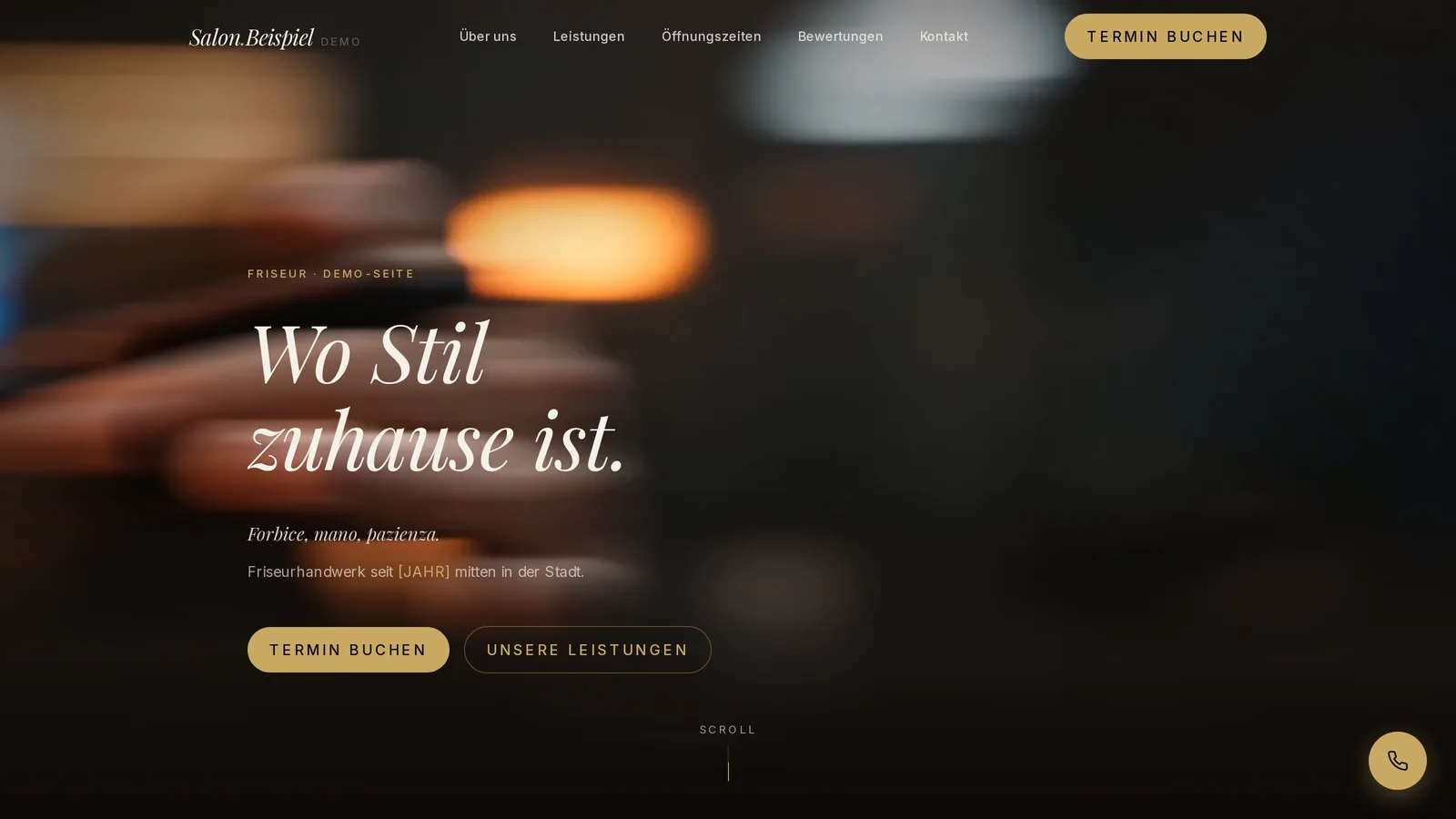 Friseur Vorlage 4 — Vorschau der Website