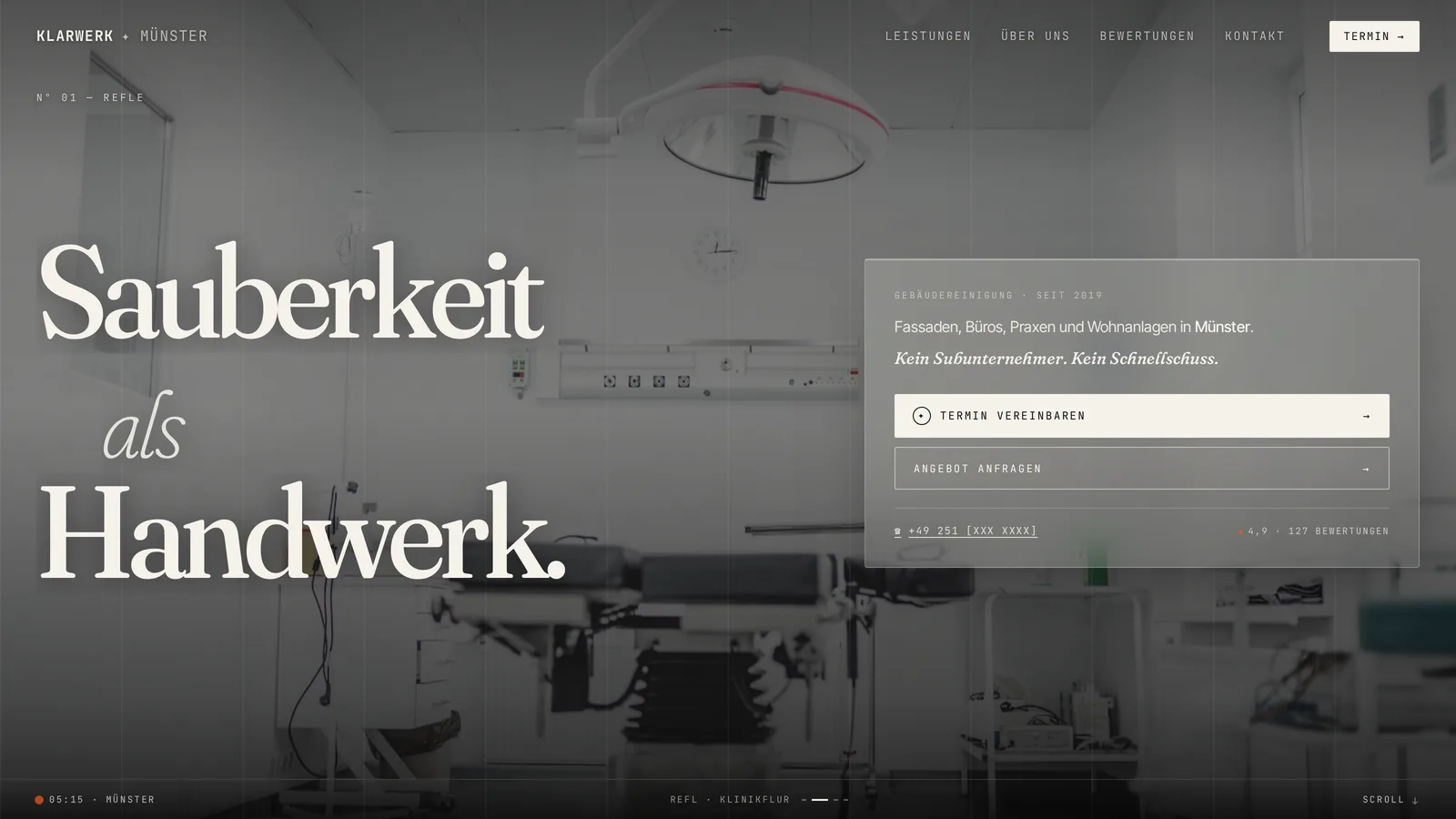 Gebäudereinigung Beispiel — Vorschau der Website