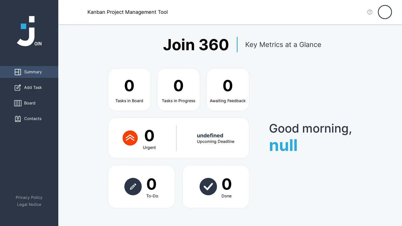 Join CRM — Vorschau der Website